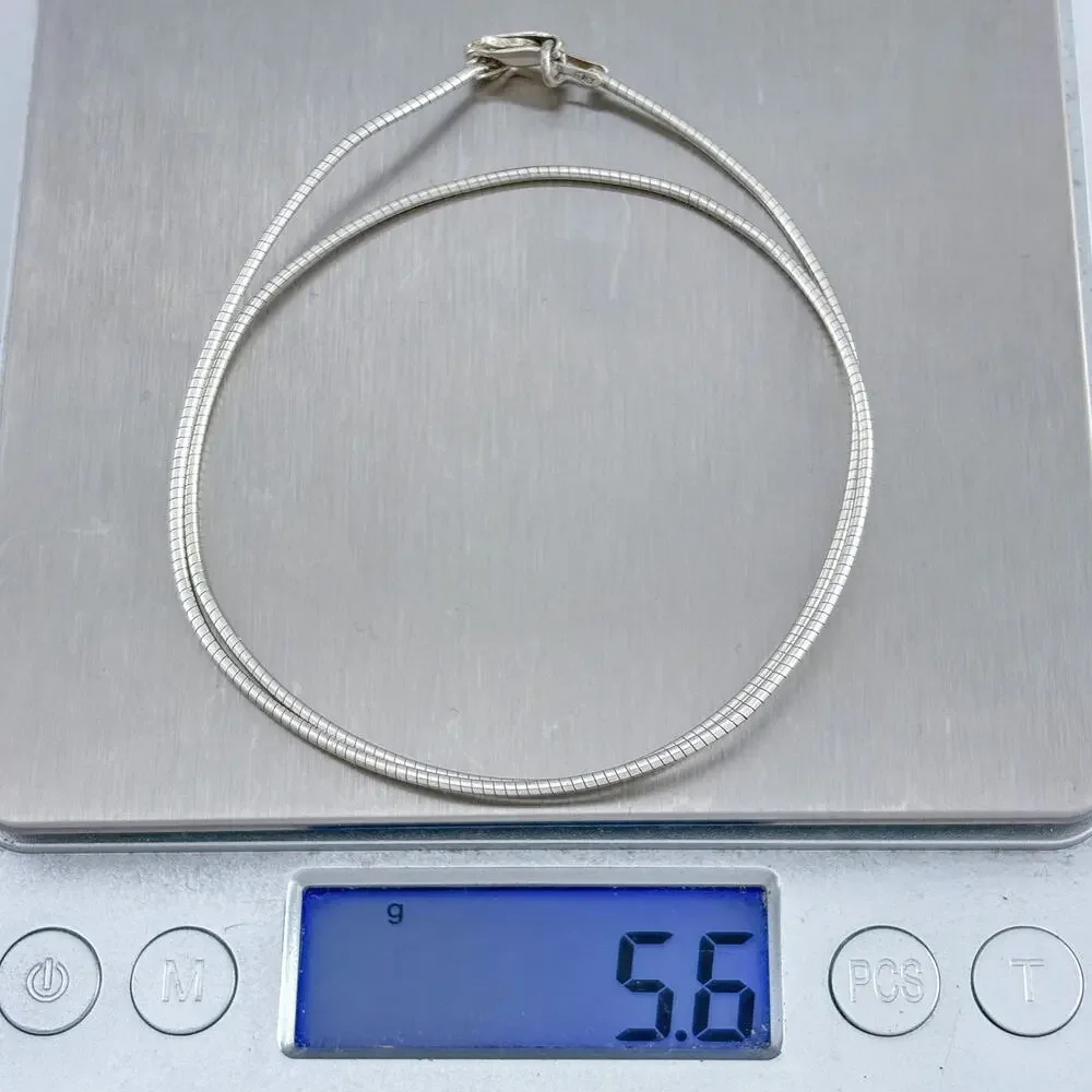 Vintage Sterling Silver 925 Snake Chain Necklace 16